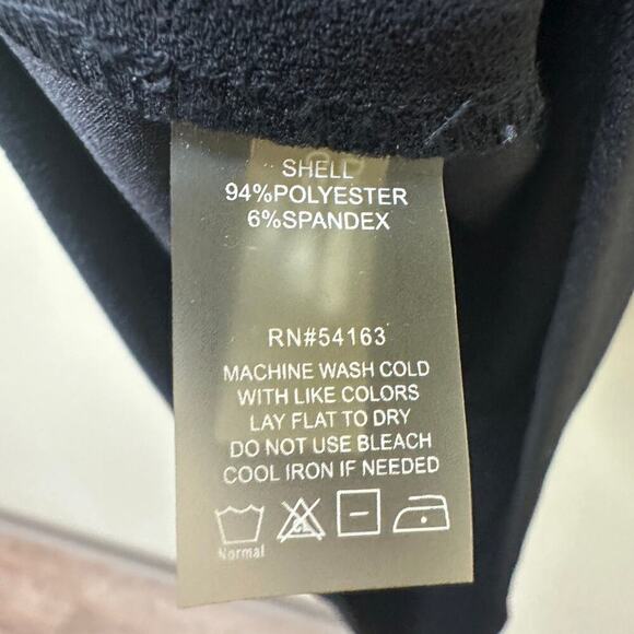 Calvin Klein Size 2 Black Sparkle Split Sleeve Knee Length Work Dress Cocktail - Picture 7 of 11